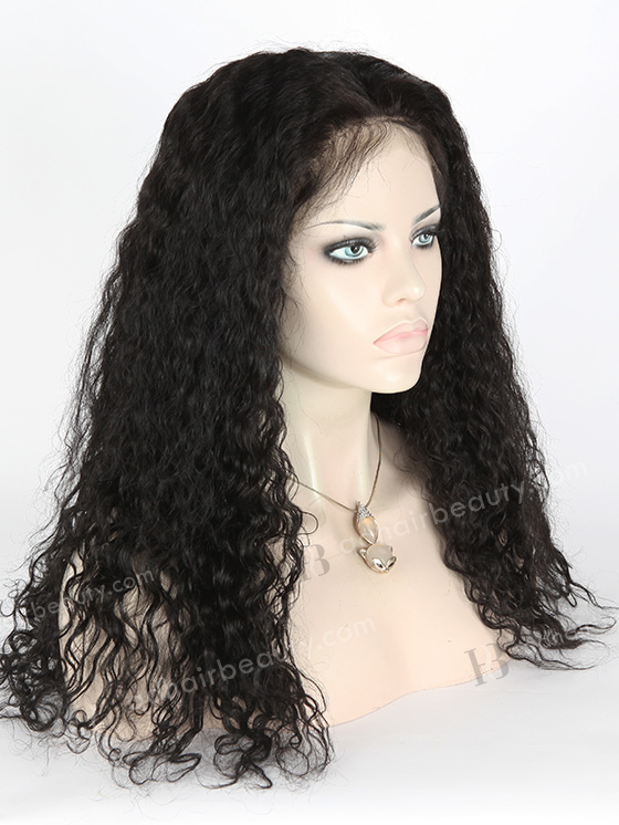 In Stock Indian Remy Hair 20" Spanish Wave 1# Color Full Lace Wig FLW-01574