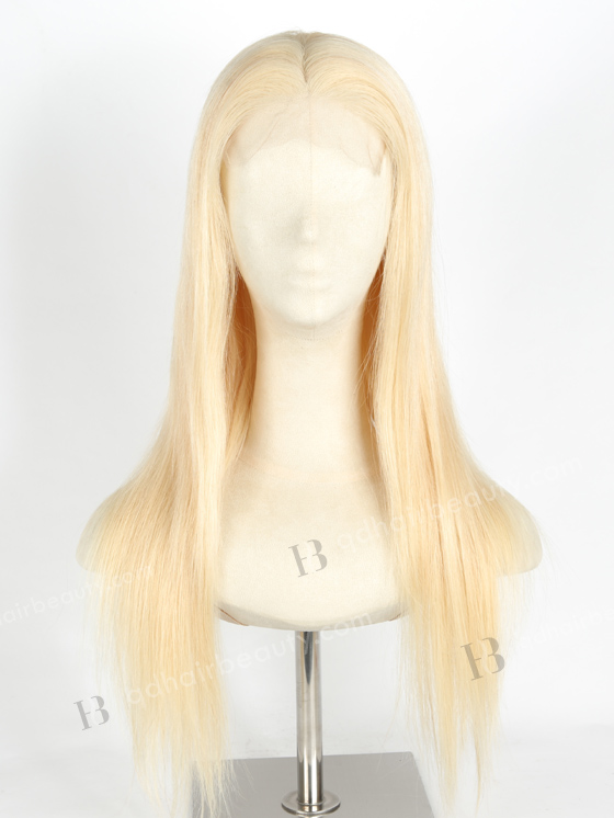 In Stock Indian Remy Hair 18" Straight 613# Color 5"×5" HD Lace Closure Wig CW-01031