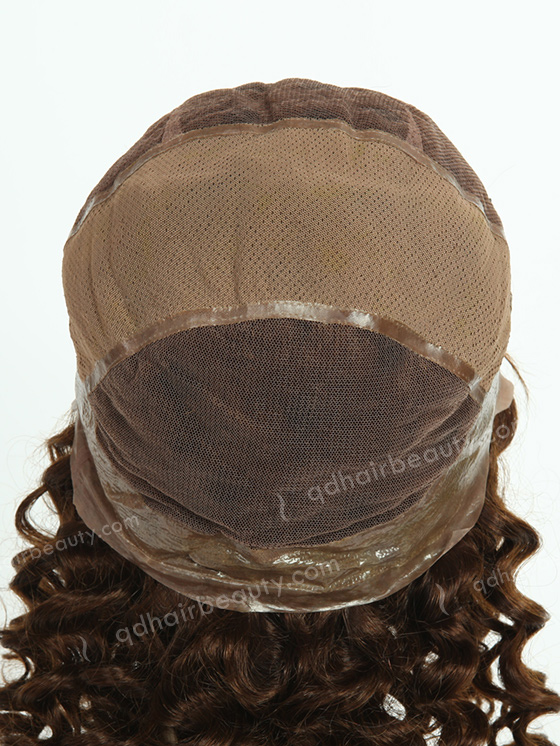 In Stock Brazilian Virgin Hair 16" Big Spiral Curl 4# with 2# Highlights Color Full Lace Wig FLW-04126