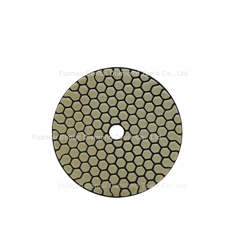 4 inch honeycomb dry use diamond polishing pad for concrete and stones