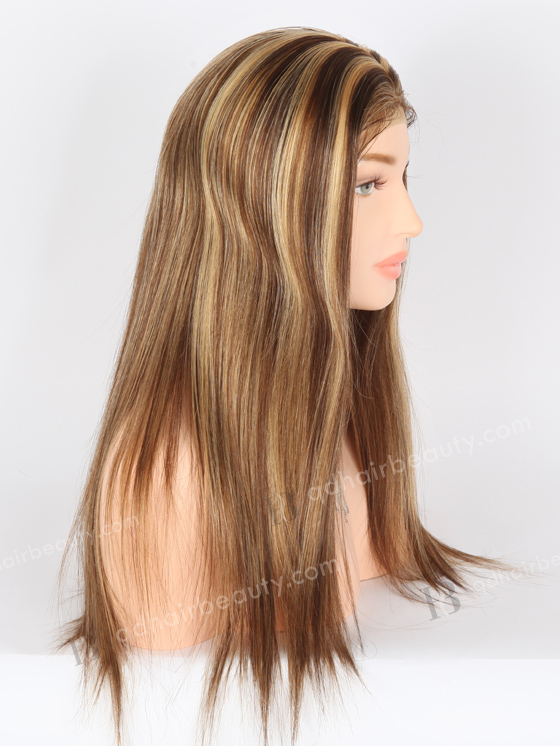 In Stock European Virgin Hair 20" Straight Piano 4/27# Color Silk Top Full Lace Wig STW-848