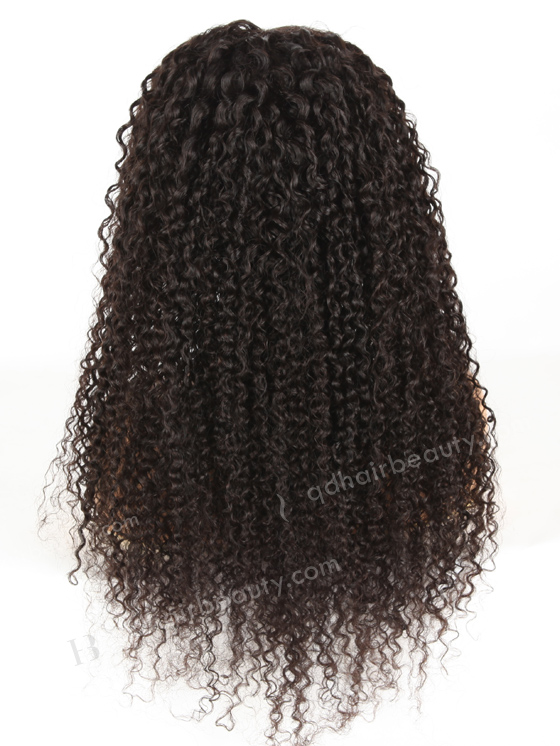 In Stock Brazilian Virgin Hair 26" Tight Curly Natural Color Lace Closure Wig CW-04005