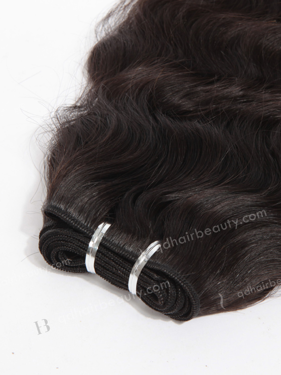 In Stock Indian Virgin Hair 16" Natural Wave Natural Color Machine Weft SM-036