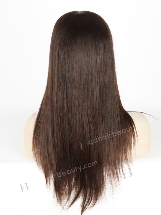 In Stock European Virgin Hair 16" Natural Straight Natural Color Lace Front Silk Top Glueless Wig GLL-08027