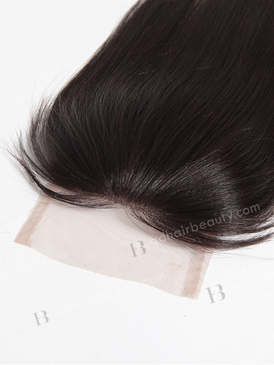 In Stock Chinese Virgin Hair 12" Yaki Natural Color Top Closure STC-328