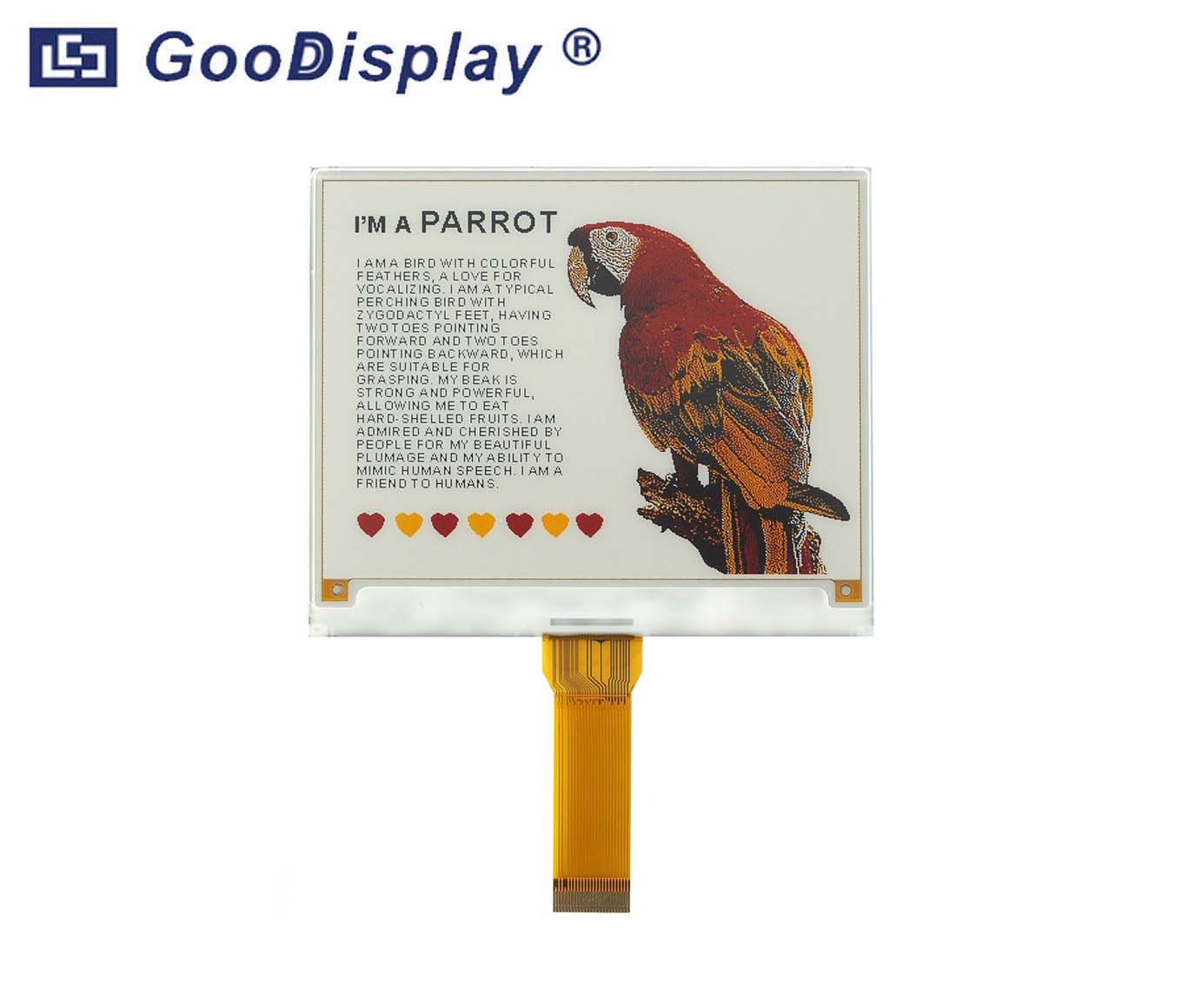 4.2-inch Black, White, Yellow, and Red E Ink Display 400x300, GDEY042F51