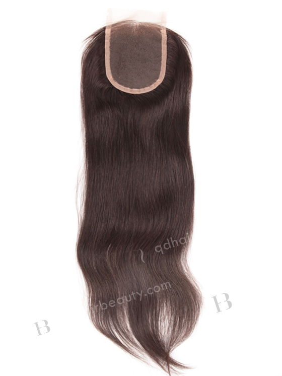 In Stock Indian Remy Hair 18" Straight Natural Color Top Closure STC-24