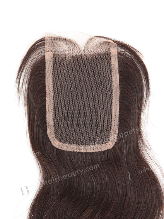 In Stock Indian Remy Hair 16" Natural Straight Natural Color Top Closure STC-63