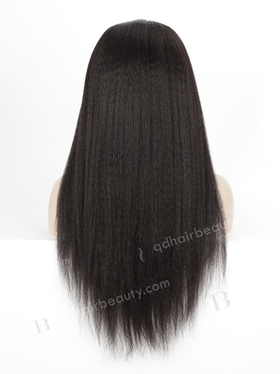 In Stock Indian Remy Hair 20" Kinky Straight #1B Color 360 Lace Wig 360LW-01024