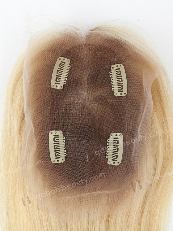 European Virgin Hair 14" Straight T9#/613# Color Lace Top Closure WR-TC-004