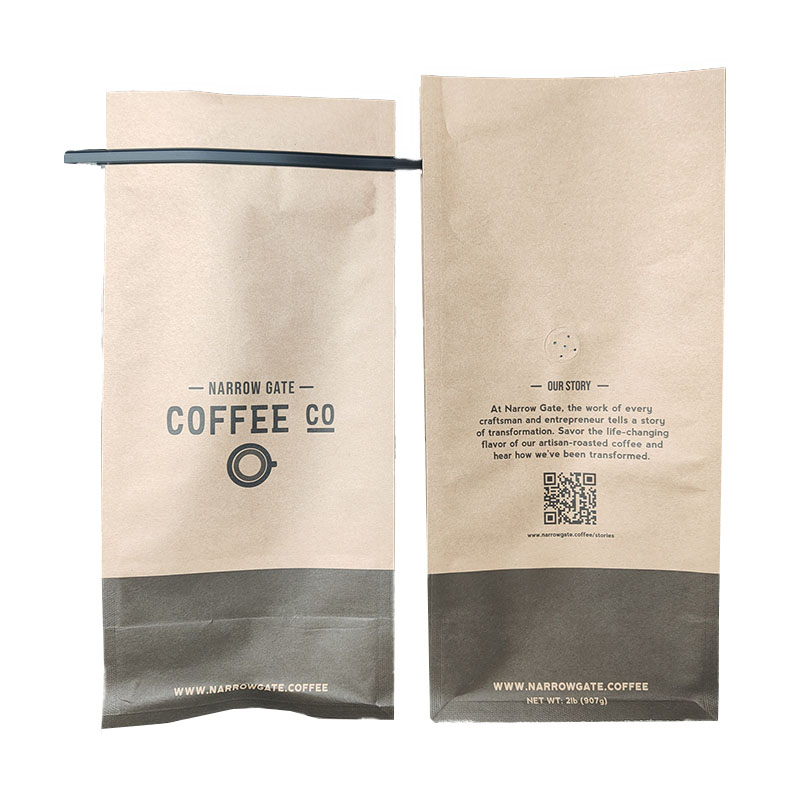 Flat Bottom Coffee Bag with Tintie 