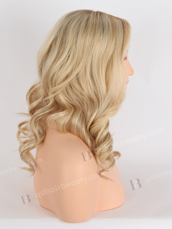 European Human Hair Beach Wave Silk Top Lace Wig WR-ST-056