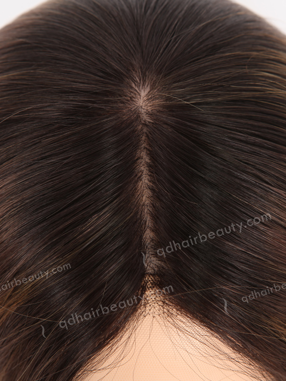 In Stock European Virgin Hair 16" All One Length Beach Wave 10/8# Highlights, Roots 2# Color Grandeur Wig GRD-08005
