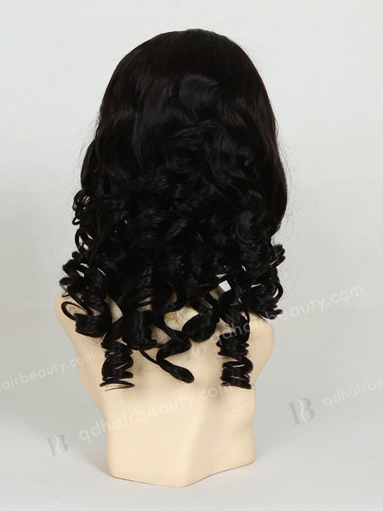 Loose Curly Wigs 16" Big Curl 1b# Color Corkscrew Curl Wig FLW-01251