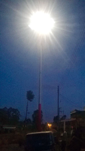 20m solar street light in Kenya