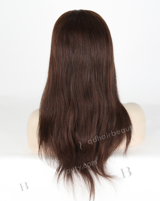 In Stock European Virgin Hair 16" Straight 2/3# Evenly Blended Silk Top Glueless Wig GL-08037