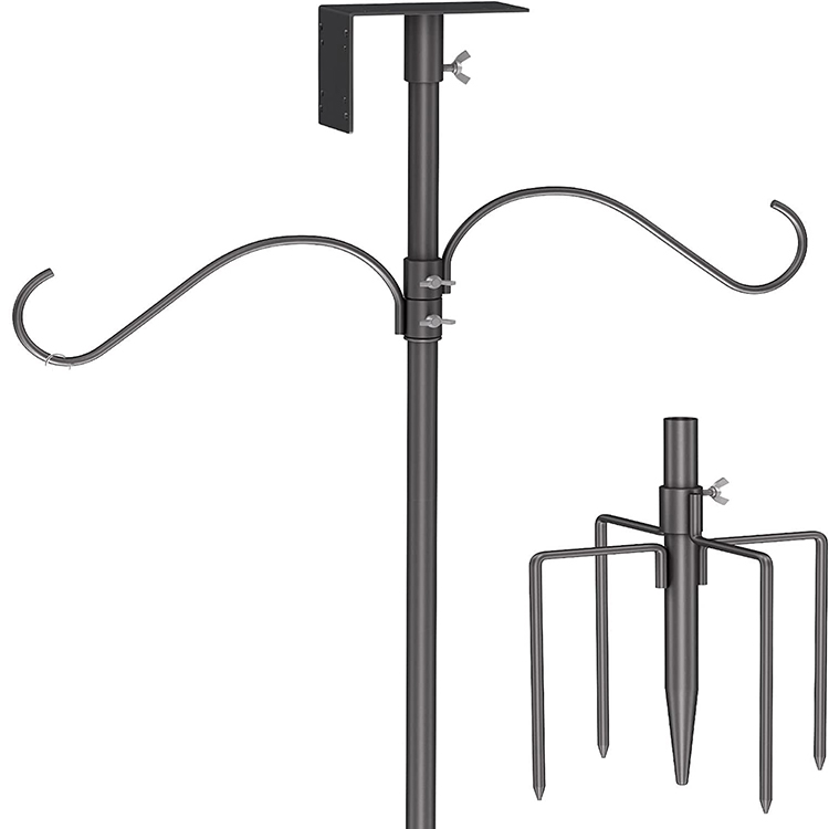 JH-Mech Bird Feeding Station for Bird Watching Adjustable Shepards Hooks for Outdoor Plant Baskets
