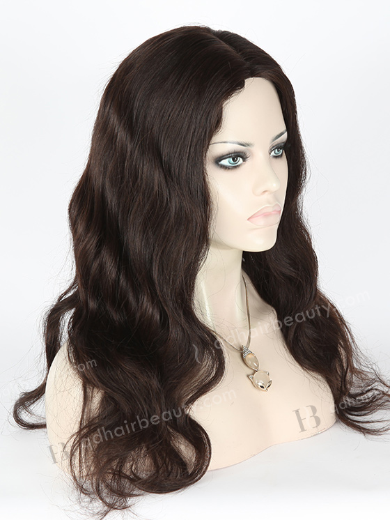 In Stock Brazilian Virgin Hair 18" Loose Big Curl Natural Color Full Lace Glueless Wig GL-04013