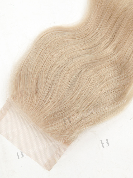 In Stock Malaysian Virgin Hair 14" Natural Straight White Color Top Closure STC-353
