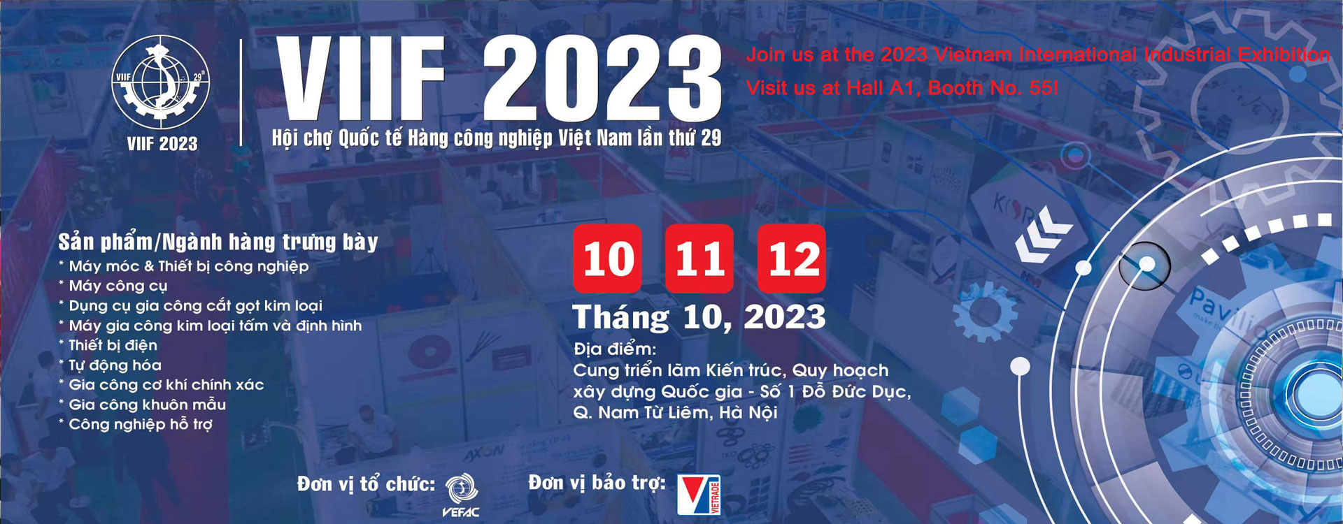 Join us at the 2023 Vietnam International Industrial Exhibition!
