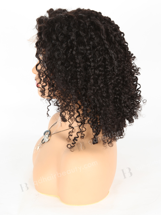 In Stock Indian Remy Hair 14" Tight Pissy Natural Color 5"×5" HD Lace Closure Wig CW-01010