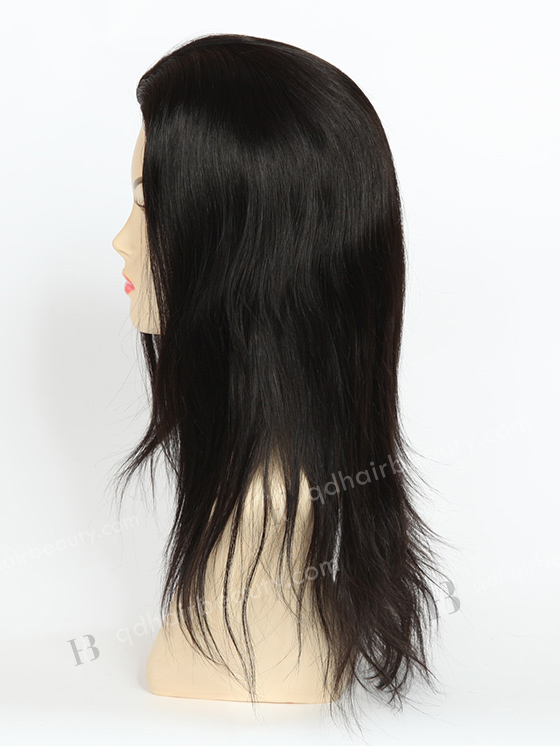 In Stock Indian Remy Hair 14" Straight 1b# Color Silk Top Glueless Wig GL-01019