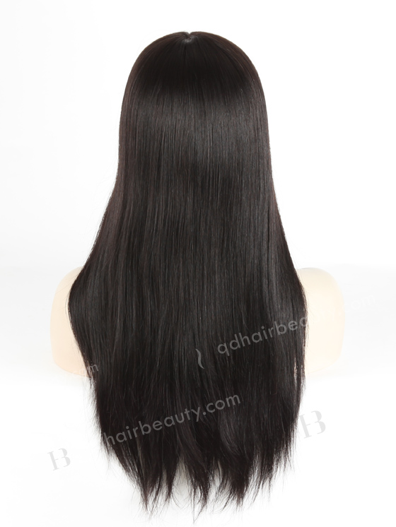 Black Color 18'' Mongolian Virgin Straight Silk Top Full Lace Wig WR-ST-053