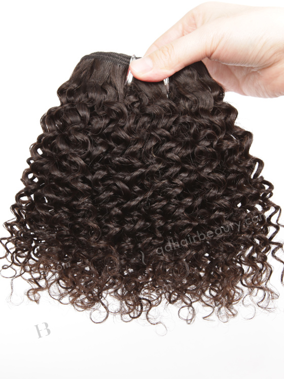 In Stock Brazilian Virgin Hair 10" 7mm Curl Natural Color Machine Weft SM-4104
