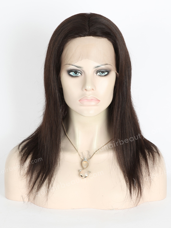 In Stock Brazilian Virgin Hair 14" Straight Natural Color Silk Top Full Lace Wig STW-430