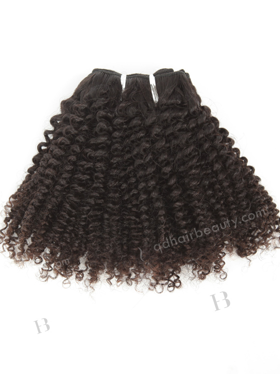 In Stock Brazilian Virgin Hair 12" Afro Curl 4mm Natural Color Machine Weft SM-487