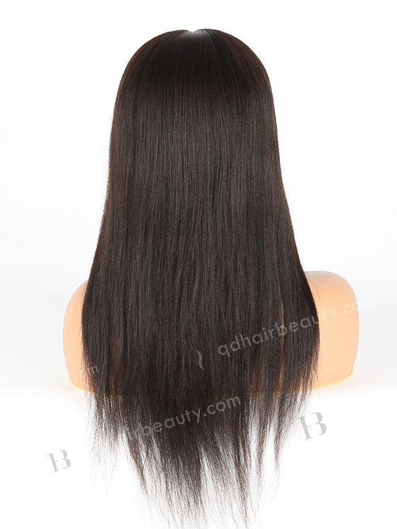 In Stock Malaysian Virgin Hair 16" Light Yaki Natural Color Silk Top Glueless Wig GL-03035