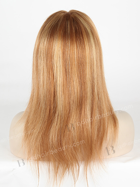 In Stock Brazilian Virgin Hair 14" Straight Color 10/25# Highlights Full Lace Wig FLW-04257