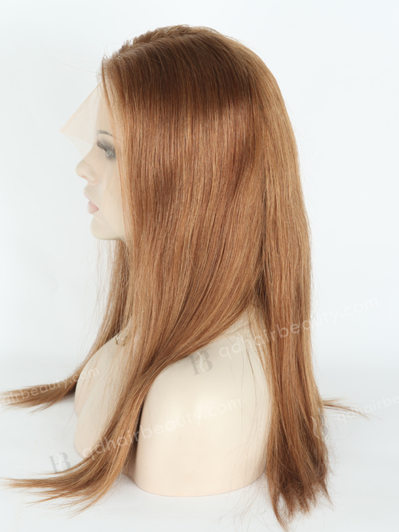 In Stock Brazilian Virgin Hair 16" Straight 6#/8# Evenly Blended Color Lace Front Wig MLF-04018