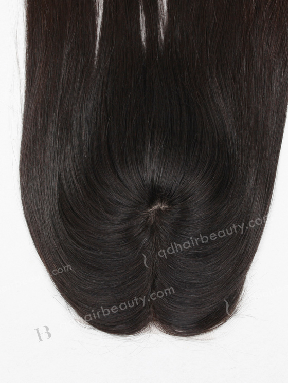 5.9"*4.5" Indian Virgin Hair 18" Straight Natural Color All Silk Top Closure with Lace Lip WR-LC-007