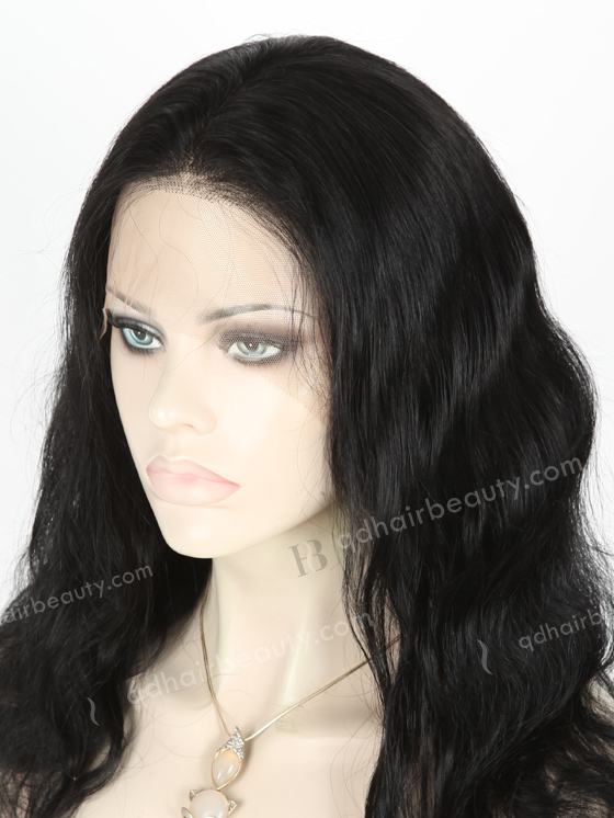 In Stock Indian Remy Hair 16" Body Wave 1# Color Full Lace Wig FLW-01195