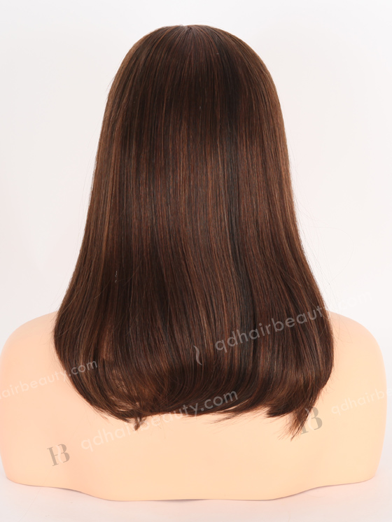 In Stock European Virgin Hair 14" BOB Straight 2#/30#/33# Highlights Color Monofilament Top Glueless Wig GLM-08015