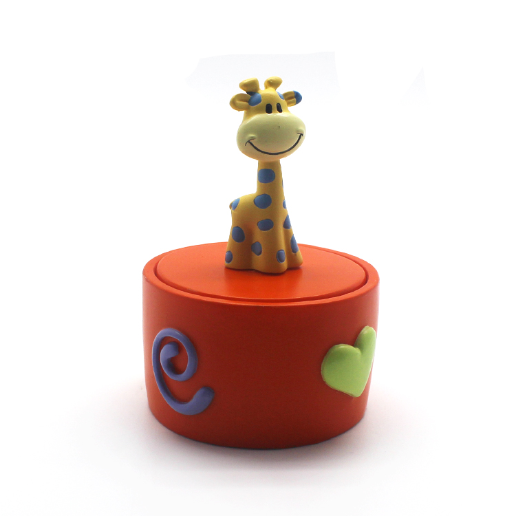 resin crafts customized funny resin kawaii giraffe animal shape jewelry box figurine crafts