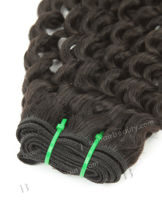 Double Drawn 18'' 5a Peruvian Virgin Deep Curly Natural Color Hair Wefts WR-MW-152