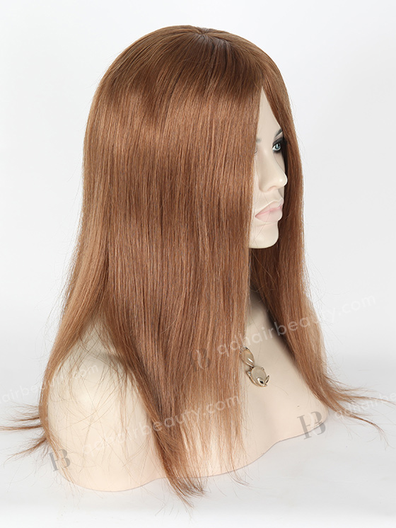 In Stock European Virgin Hair 14" Straight 9# Color Silk Top Glueless Wig GL-08062