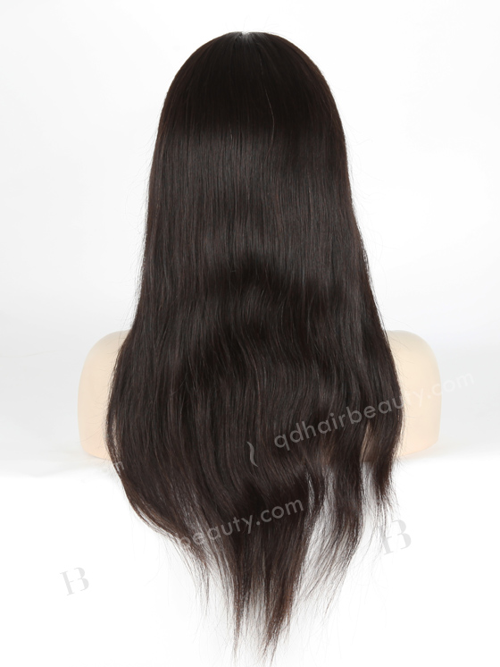 In Stock Malaysian Virgin Hair 18" Straight Natural Color Silk Top Full Lace Wig STW-319