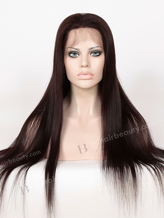 In Stock Brazilian Virgin Hair 22" Straight Natural Color Full Lace Wig FLW-04205