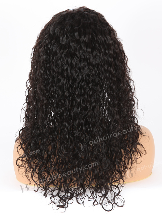 Full Lace Human Hair Wigs Indian Remy Hair 16" Water Wave 1B# Color FLW-01911