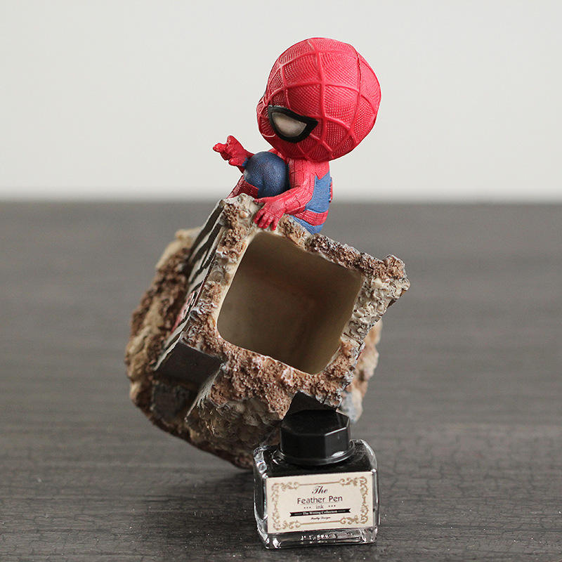 Resin crafts resin creative decor pen pot animation movie superhero spider man statue