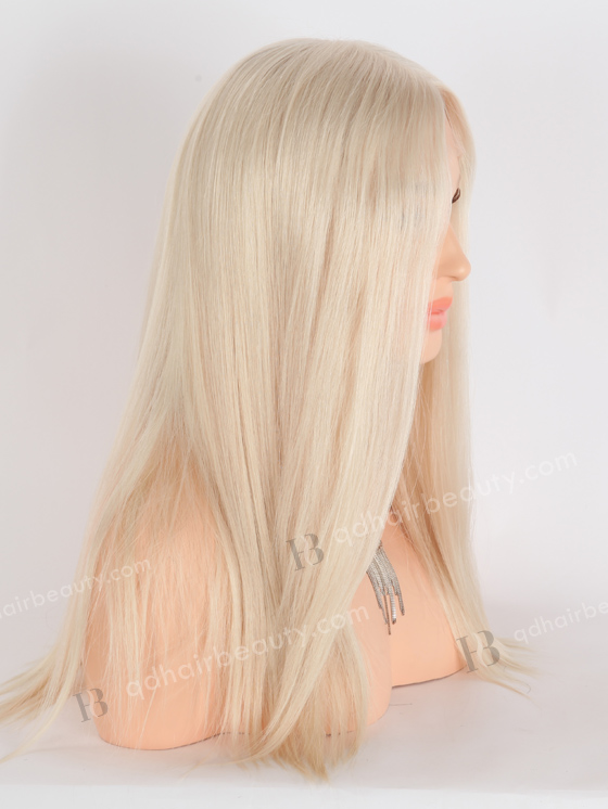 In Stock European Virgin Hair 16" All One Length Straight White Color Grandeur Wig GRD-08017