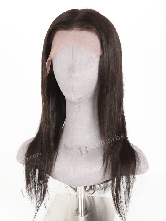 In Stock Indian Remy Hair 18" Straight Natural Color Lace Front Wig LLF-01005