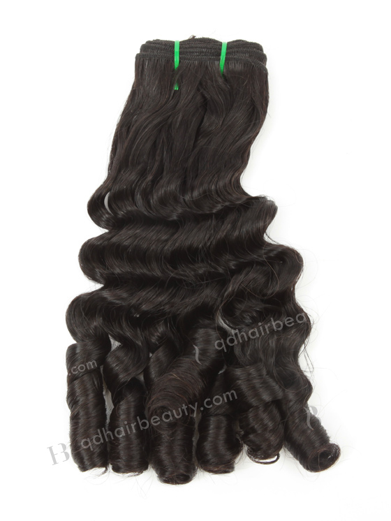 Double Drawn 16'' 5a Peruvian Virgin Deep Bouncy Curl Natural Color Hair Wefts WR-MW-160