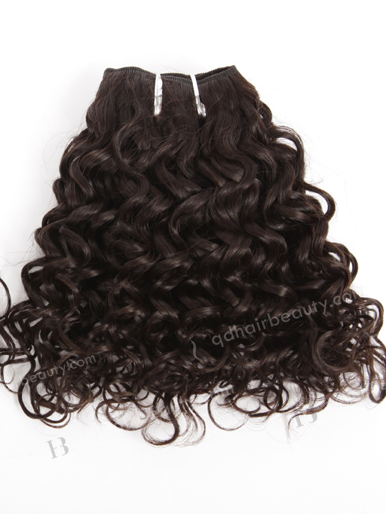 In Stock Brazilian Virgin Hair 10" 12mm Curl Natural Color Machine Weft SM-4110