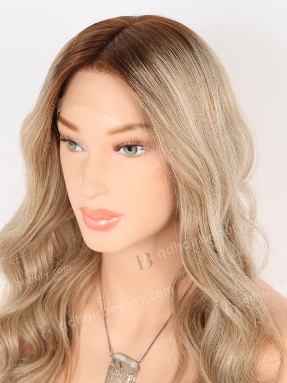 In Stock European Virgin Hair 20" Beach Wave B116 Color Lace Front Silk Top Glueless Wig GLL-08063