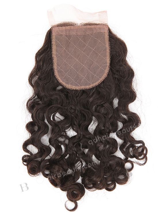 Brazilian Virgin Hair 12" Molado Curl Natural Color Silk Top Closure WR-LC-035