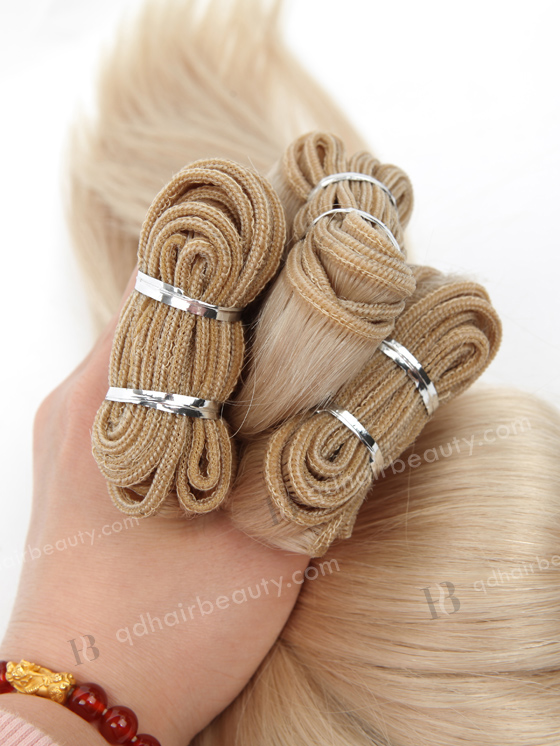 In Stock Malaysian Virgin Hair 18" Straight White Color Machine Weft SM-350